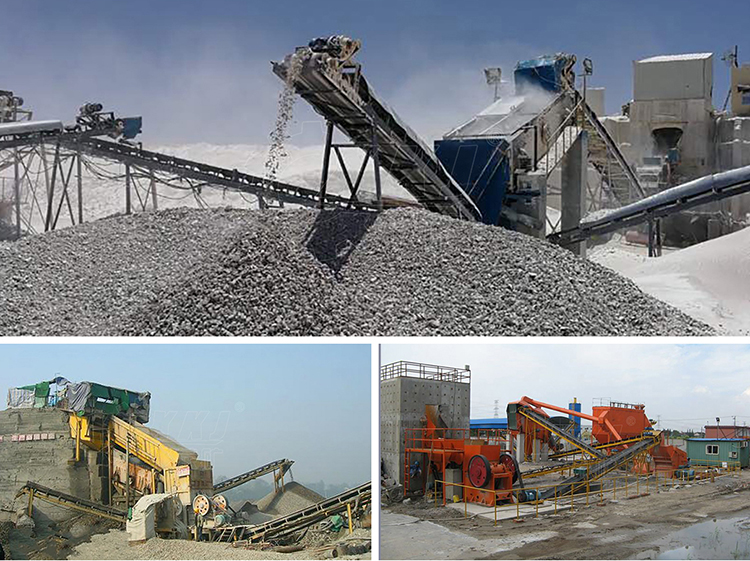 Stone crushing production site Stone crushing production site