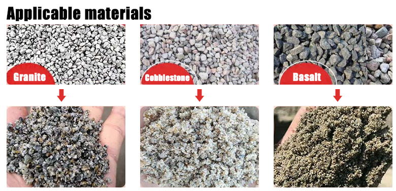 Sand making machine sand effect