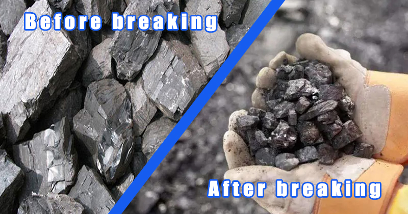 Comparison of coal crushing before and after