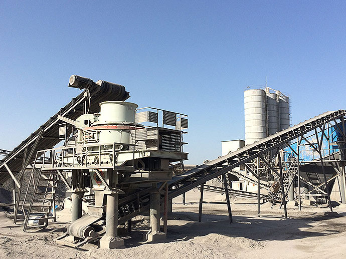 Large-scale gravel production line confi